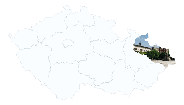 Mapa oblasti působnosti – Ostrava a Moravskoslezský kraj