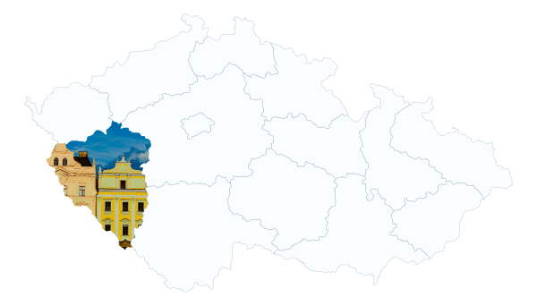 Mapa oblasti působnosti – Plzeň a Plzeňský kraj