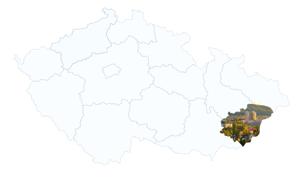 Mapa oblasti působnosti – Zlín a Zlínský kraj